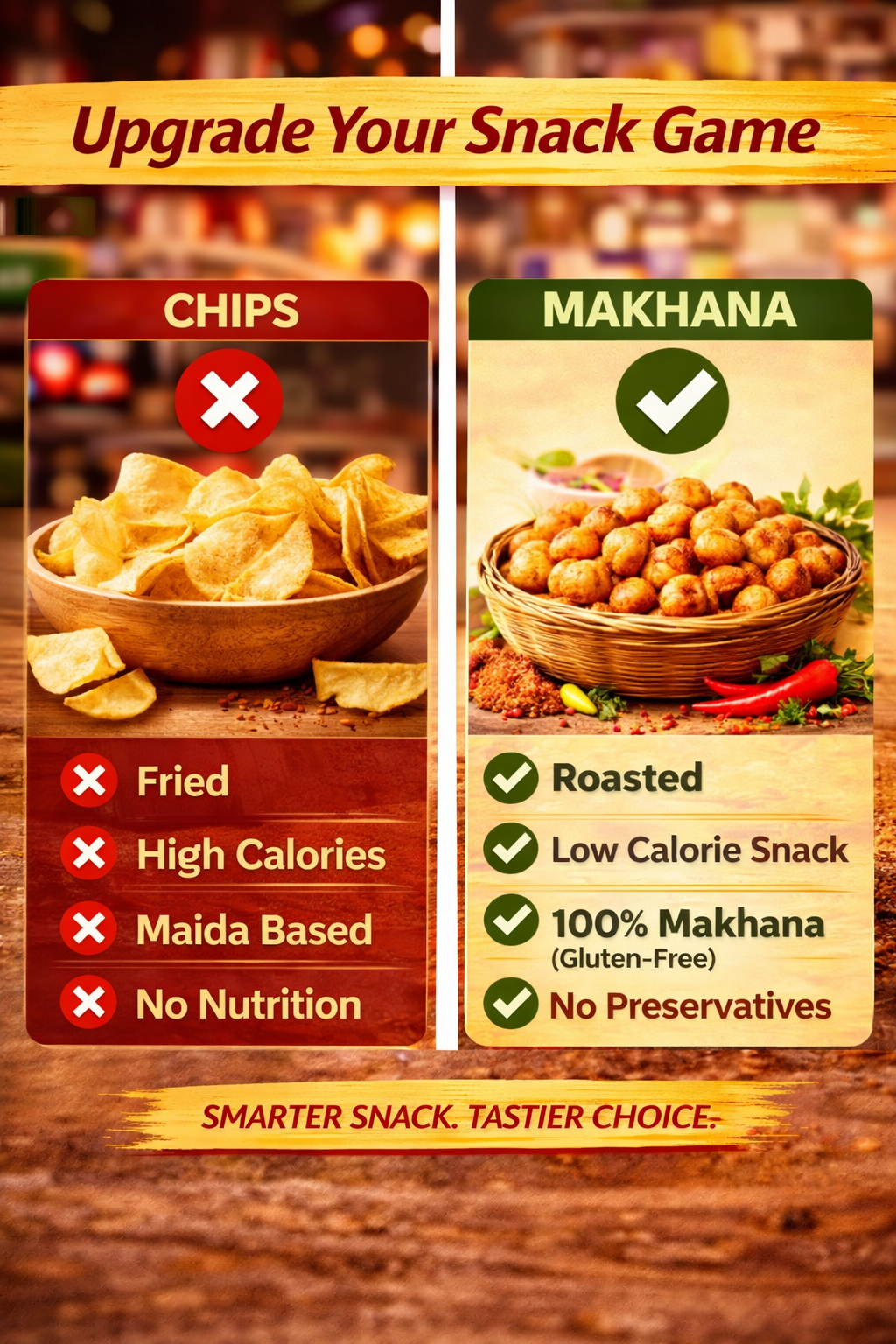 Zemvoro Chatpata Mix Foxnuts (Makhana) | Tangy & Spicy Roasted Healthy Snack – 80g